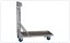 805020, transport trolley, frame: steel, galvanized, 4 swivel wheels ?12,5 cm, brakes