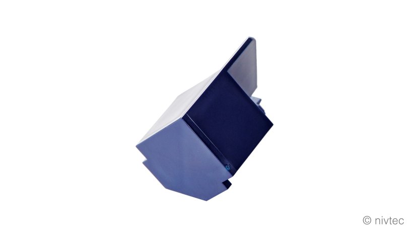 100157 Corner cap for recessed corner, blue plastic