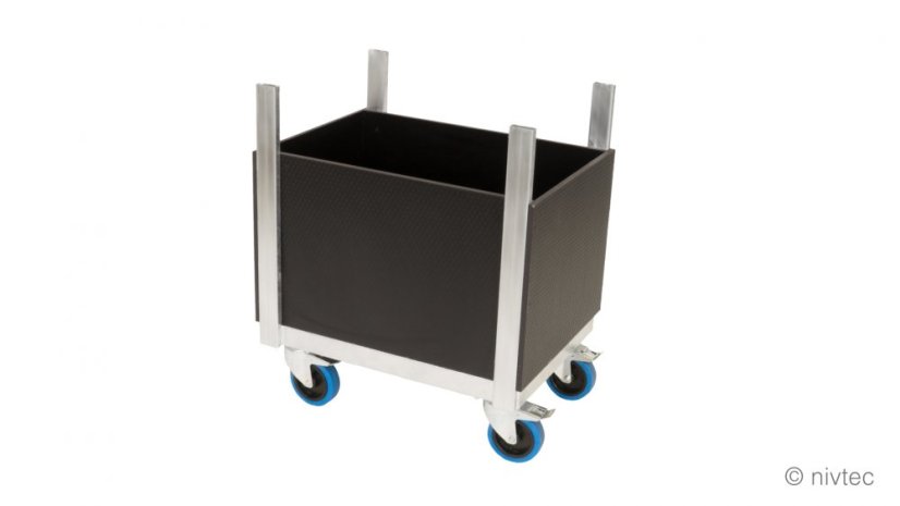 804030, trolley for accessories, small, length:64 cm, width:48 cm, with floor and side walls