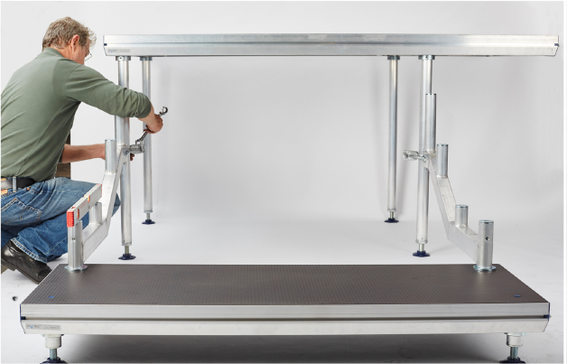 602030, Alu stair stringer, 3 steps,