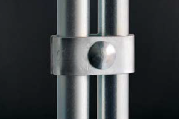 310210, corner link for safety rail, steel, galvanized - Colour design: CLASSIC