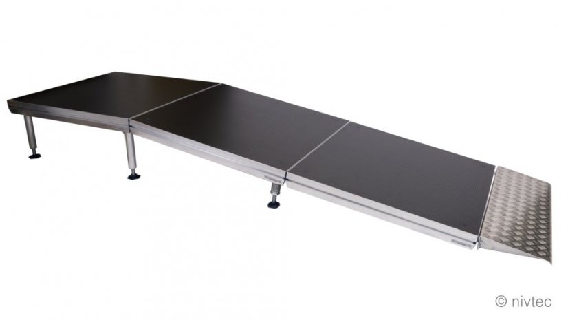 405020, wedge for ramp, warted sheet aluminium, width:100 cm