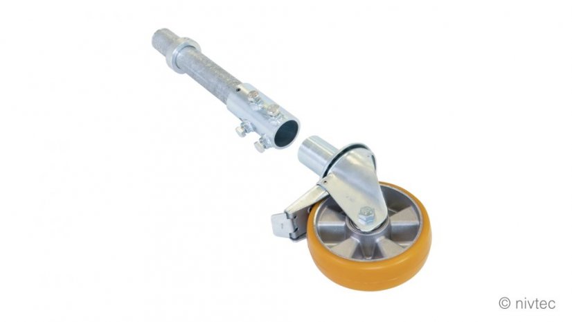 206 121 T, SH:60cm, steel extension adapter for stage, for wheels diam. 16cm, for stage height:60 cm