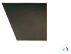 113011, gallery trapezoid, size: 36,7 cm x 75,0 cm x 22,5° x 100 cm, left