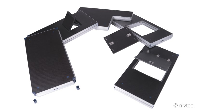 116010, 200cm x 100cm, platform with cable entry insert