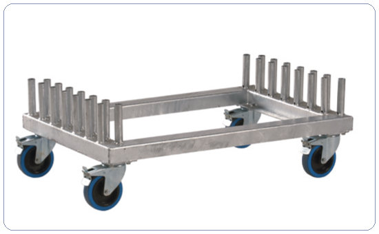 806020, Nivtec rail transport trolley with brakes