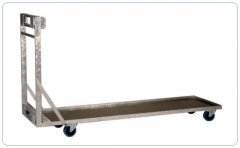 805010, transportní vozík, pro 6x 111010, kolečka s brzdou, 12,5 cm, madlo, zinkované